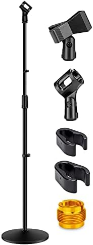 GLEAM Microphone Stand - Universal Mic Mount with Heavy Compact Base