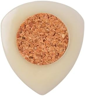 Black Mountain Handcrafted Tagua Guitar Picks with Embedded Cork Grip – Four Pack – Warm Tone for Acoustic & Electric Guitars, 2.5 mm Heavy Gauge Thickness, Unique Jewelry-Like Design