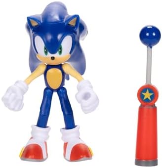 Sonic the Hedgehog 4-inch Sonic Action Figure with Blue Checkpoint Accessory. Ages 3+ (Officially licensed by Sega)