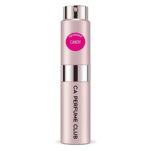 CA Perfume Impression of Candy For Women Replica Version Fragrance Dupes Concentrated Long Lasting Eau de Parfum Spray Refillable Atomizer Bottle 0.27 Fl Oz/8ml-X1