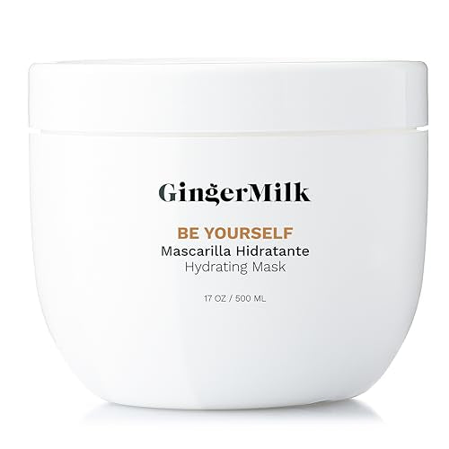 Ginger Milk Hydrating Hair Mask for Curly, Wavy, and Coily Hair - Nourishing Formula for Defined Curls, Frizz Control, and Shine - Sulfate-Free | Be Yourself 17 oz