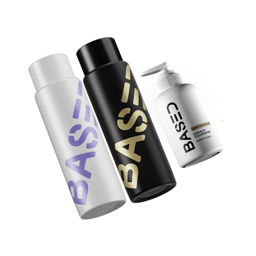 Shampoo, Conditioner & Leave-In Conditioner Deluxe Bundle with Peppermint Oil, Coconut Oil & Avocado Oil, Deluxe Hair Bundle for Men, Two 12 fl oz & One 6.8 fl oz Bottles (Pack of 3)