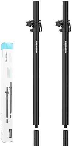 Set of 2 Speaker Pole for Subwoofer Height Adjustable Fits M20 Threaded Mount and 35mm Mount Speaker Extender with M20 to 35mm Adapters
