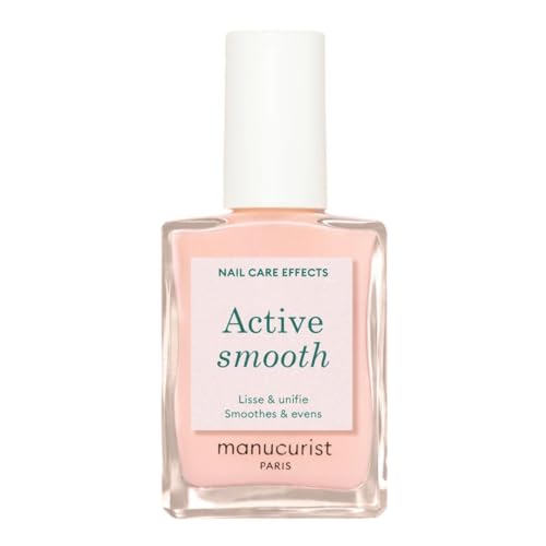 Manucurist Active Smooth™ 00 Nail Concealer Polish & Care - 2 in 1 Nude Nail Polish : Nail Strengthener and Growth - No Lamp - Ridge Filler for Nails - Natural Rosé Nail Polish