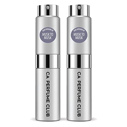 CA Perfume Club Impression of Mntle Musk To Musk For Women & Men Replica Version Fragrance Dupes Concentrated Long Lasting Eau de Parfum Spray Refillable Atomizer Bottle 0.27 Fl Oz-X2