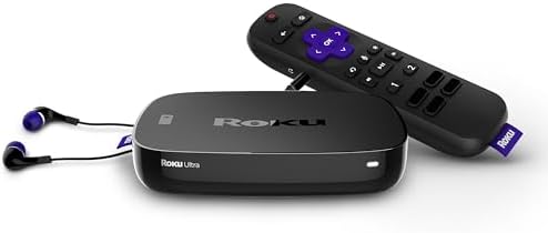 Roku Ultra LT 4K/HDR/HD Streaming Player with Enhanced Voice Remote, Ethernet, MicroSD with Premium 6FT 4K Ready HDMI Cable (Renewed)
