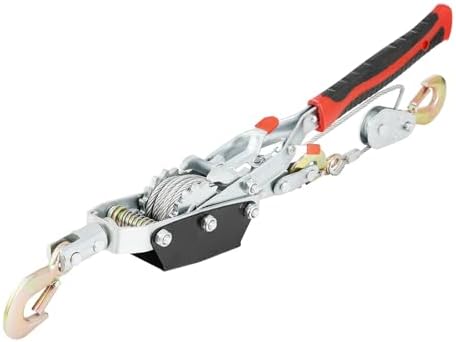 VEVOR Come Along Winch, 4 Ton (8,818 lbs) Pulling Capacity, 10 ft Steel Cable, 3 Hooks, Heavy Duty Ratchet Power Puller Tool with Dual Gears, Automotive Hoist Cable Puller Ideal for Vehicle Rescue