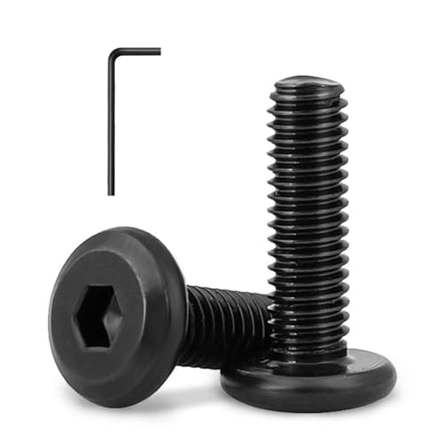 1/4-20 x 1-1/2" (20 Pack) Flat Head Hex Socket Cap Screws Bolts, Black Oxide 304 Stainless Steel 18-8, Hex Drive, Bright Finish, Fully Machine Thread