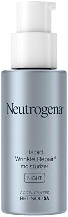 Neutrogena Rapid Wrinkle Repair Retinol Anti-Wrinkle Night Moisturizer Cream, Anti-Wrinkle Face & Neck Cream Moisturizer with Hyaluronic Acid & Retinol, Paraben-Free, 1 fl. oz