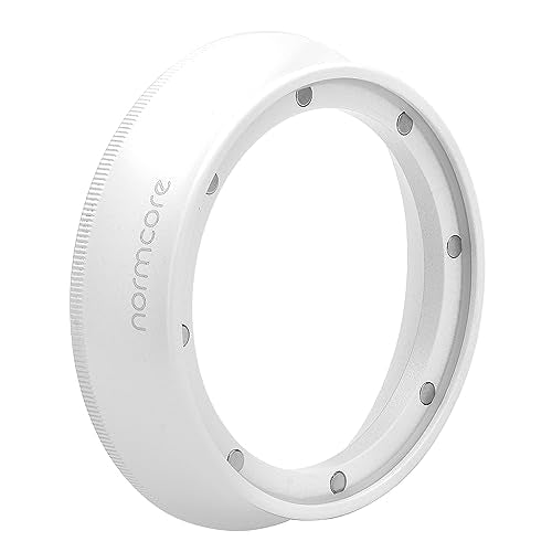 Normcore 54mm Magnetic Dosing Funnel V2 - Espresso Dosing Ring - 18mm Anodized Aluminum with 8 Neodymium Compatible with Fits 54mm Breville Sage Portafilter - Non-stick coating White