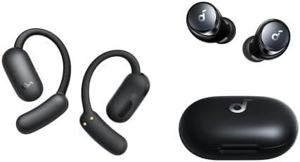 Soundcore AeroFit 2 by Anker Open-Ear Headphones with Space A40, Adjustable Ear Hooks, Snug Fit, Rich Bass, Hi-Res Wireless Audio, 42H Playtime, Bluetooth 5.4, App Control, IP55, AI Clear Calls