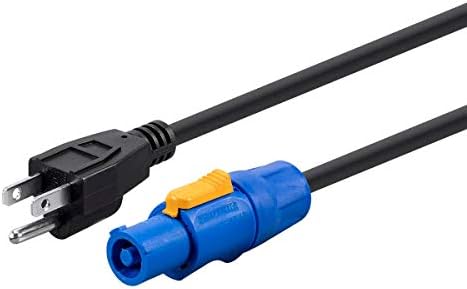 Monoprice PowerCON Cable - NEMA 5-15p to powerCON Connector, 16 AWG, 6 Feet, Black - Stage Right Series