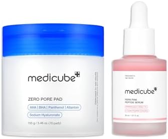 medicube For All Skin Tpyes Duo: medicube Zero Pore Pads 2.0 and Salmon DNA PDRN Pink Peptide Serum