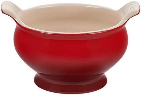 Le Creuset Stoneware Heritage Soup Bowl, 20 oz., Cerise