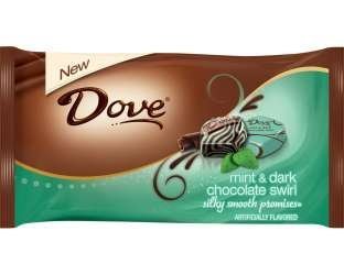 Dove Silky Smooth Mint and Dark Chocolate Swirl Promises, 8.5-ounce Packages(pack of 4 Bags)