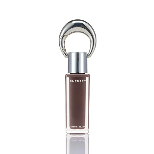 ENTROPY Makeup 2-in-1 Charm Shiny Glowy Lip & Cheek Gloss Tint Keychain, High Pigment Long Lasting Lip Color & Plumping Gloss, C8 Smoky Quartz Charm