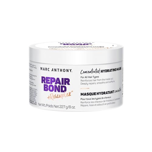 Marc Anthony Repairing Hair Mask, Repair Bond +Rescuplex - Repairs, Strengthens & Maintains Bonds within Hair - Eliminates Frizz, Flyaways & Reduce Breakage - Dry & Damaged Hair Professional Treatment
