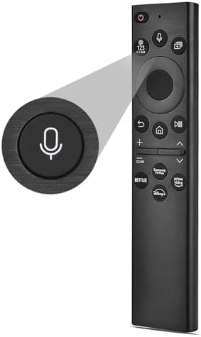 Voice Remote Replacement for Samsung Smart TV, BN59-01385A Compatible for All Samsung Smart TVs (4k 8K Ultra HD Neo QLED, LED) with Voice Function, and Smart Curved Frame, with 4 Shortcut Buttons