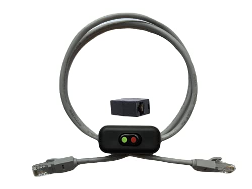 Power Button Kill Switch Shut Off for Ethernet Internet Network Cable Cord