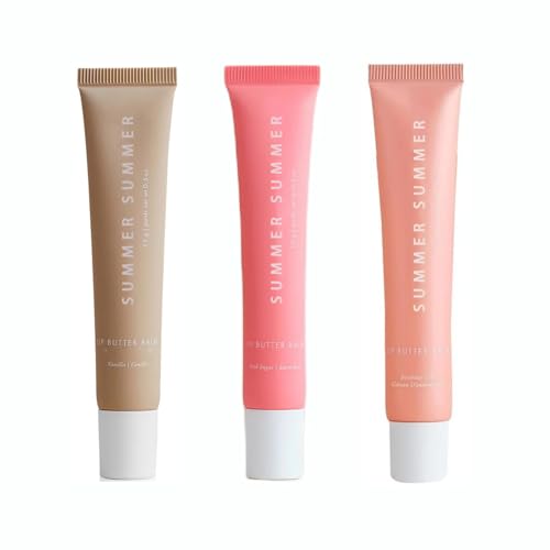3 PACK SUMMER Lip Balm Daily On Friday Lip Butter Balm Conditioning Lip And Lip Balm Tinted Soothing Lip Care Birthday Cake+Pink Sugar+Vanilla