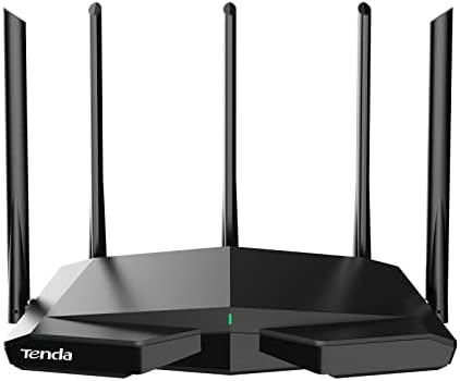 Tenda AXE5700 Smart WiFi 6E Router, Tri-Band Gigabit Wireless Router for Home, Best WiFi for Gaming and VR, with 5 * 6dBi High-Gain Antennas, Support WPA3, New 6GHz Band(RX27Pro)