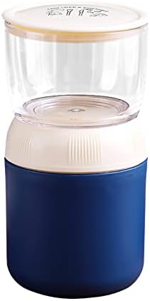 Insulated Food Container with Topping Cup for Cereal, Yogurt, Oatmeal, Milk, Granola Storage, On-the-Go Breakfast- Keep Warm & Cold - Portable, Leak-Proof & BPA Free (Blue)