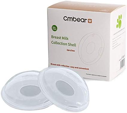 Breast Shells, Milk Saver, Nursing Cups, Nursing Moms to Ease Nipple Pain, BPA-Free and Reusable, Collect Breast Milk Leak (2 Pack)