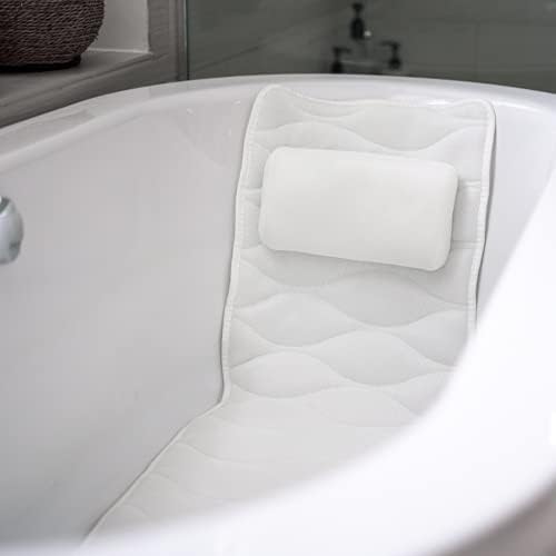 Full Body Bath Pillow for Bathtub - Bath Cushion for Tub and Bathtub Backrest - Bath Essential for Women. Our Bath Tub Pillow Full Body is an Ideal Bathtub Accessory for Relaxing Bath Gifts for Women