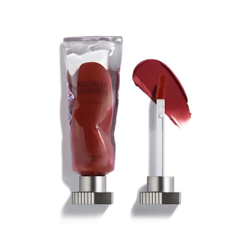 Objet Lip Stain (Unique Paint Tube Design) – Velvet Matte Tint, Long-Lasting Waterproof Lipstick, Hydrating Korean Makeup, Red & Rose Gloss, K-Beauty Tinted Lipstain (08 DOMINANT)