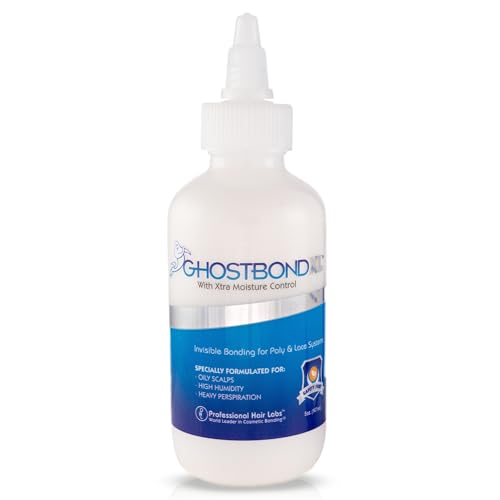 GHOSTBOND XL Hair Replacement Adhesive 5oz- Invisible Wig Bonding Glue: Water & Oil-Resistant, Non-Toxic, Light Hold for Secure and Natural-Looking Poly and Lace Hairpiece, Wigs & Toupee Systems