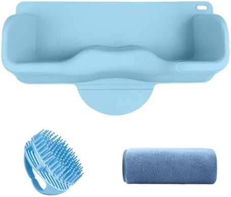 Portable Hair Wash Basin for Kids and Teens,Tear-Free Shampoo Bowl with Neck Support for Sink or Bathtub,Stress-Free Hair Washing (Blue)