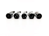 5PCS Reusable W'cked Glass Filter Tips for Slim Cigarettes, Glass Rolling Tip Mouthpieces (Pure Black)