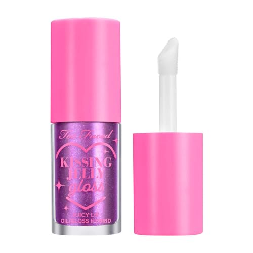 Too Faced Kissing Jelly Lip Oil Gloss | Sunflower & Jojoba Oils, 0.15 fl. oz.