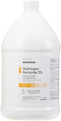 McKesson Hydrogen Peroxide 3%, 1 Gallon [Pack of 1] Topical Solution USP, First Aid Antiseptic, Oral Debriding Agent
