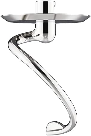 Stainless Steel Spiral Dough Hook for Kitchenaid Stand Mixer, 4.5 Qt - 5 Qt Tilt-Head Stand Mixer Attachments for Kitchenaid Dough Hook - Dishwasher Safe by Cofun