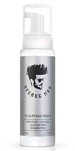 Avenue Man Sculpting Foam for Men (7oz) - Firm Hold Volumizing Hair Mousse with Herbal Extracts Styling Hair Products - Alcohol and Paraben Free - Hair Volumizer
