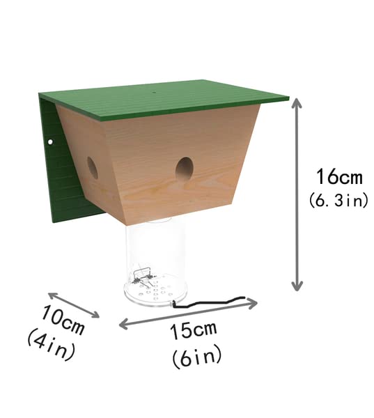 Best Bee Brothers Carpenter Bee Traps for Outside - Best Bee Carpenter Bee Trap, Wood Bee Traps - Professional-Grade Carpenter Bee Traps for Outdoors Hanging - Bee Catchers for Outside (2 Pack)