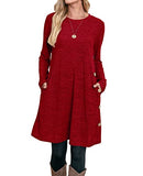 Long Sleeve Dress for Women Sweater Dress Valentines Day Dress Christmas Red XXL