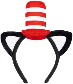 SWEET MAX Cat Ears Headband Red Stovepipe Hat Headpiece Cosplay Costume Accessory Kit Party Favors