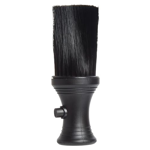 Diane Neck Duster with Powder Dispenser Barber and Salon Brush to Remove Loose Hair from Neckline and Ears, Soft Nylon Bristles, Stand Up Base, 6.25”, Medium