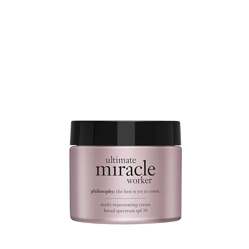 philosophy ultimate miracle worker multi-rejuvenating face moisturizer cream + spf 30 - with encapsulated retinol - delivers firmer, youthful looking & radiant skin without irritation - 2 fl oz