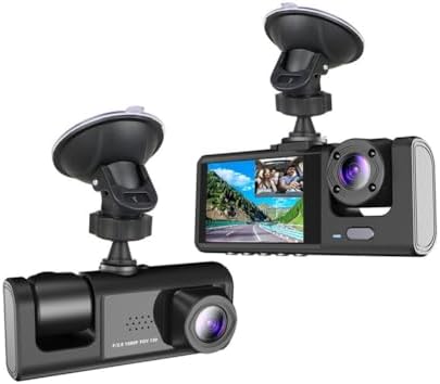 Dash Camera for Car Security Camera Dash Cam Mini Car Recorder 2 Inch Screen Front and Inside Dual Car Cameras 1080P with WDR, Night Vision, G-Sensor Auto Lock, Loop Recording