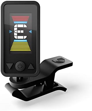 D'Addario Cello Tuner & Bass Tuner - Eclipse Headstock Tuner - Clip On Tuner for Cello or Bass - Full Color, Vertical Display with Swivel - Quick & Accurate Tuning