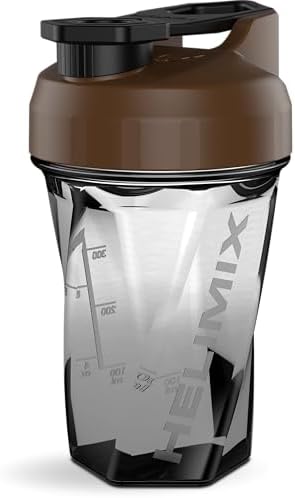 HELIMIX 1.5 Vortex Blender Shaker Bottle Holds Upto 20oz | No Blending Ball or Whisk | USA Made | Portable Pre Workout Whey Protein Drink Shaker Cup | Mixes Cocktails Smoothies Shakes | Top Rack Safe