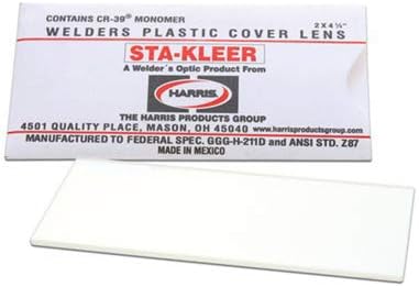 Harris Welding Helmet/Hood Clear Lens Cover 2" x 4.25", 100 pack, 1010010