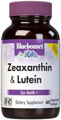 Bluebonnet Nutrition Zeaxanthin Plus Lutein Softgel, Lutein & Zeaxanthin, Eye Health & Blue Light Exposure, Lutein from Marigold, Zeaxanthin from Paprika, Gluten Free, Soy Free, Milk Free, 60 Softgels