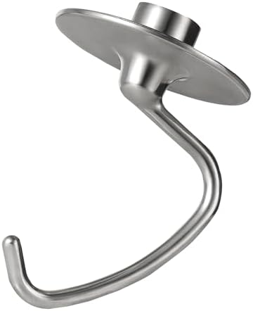 Stainless Steel Dough Hook Attachment for KitchenAid 4.5-5 Quart Tilt-Head Stand Mixer, K45DH Dough Hook Replacement for KSM90 and K45, Mixer Parts Accessories…