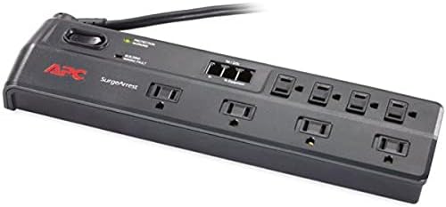 APC P8T3 8-Outlet Essential SurgeArrest Surge Protector (Telephone Protection)