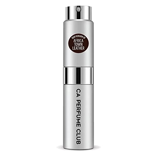 CA Perfume Club Impression of Mmos Africa Town Leather For Women & Men Replica Version Fragrance Dupes Concentrated Long Lasting Eau de Parfum Spray Refillable Atomizer Bottle 0.27 Fl Oz-X1