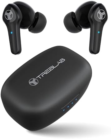 TREBLAB X9-Pro High-End True Wireless Earbuds - Hybrid Active Noise Cancelling, Bluetooth 5.3, IPX6 Waterproof, 50H Playtime, 6 AI Mics, High-Precision Sound - Sports, Gym, Work, Travel Earphones